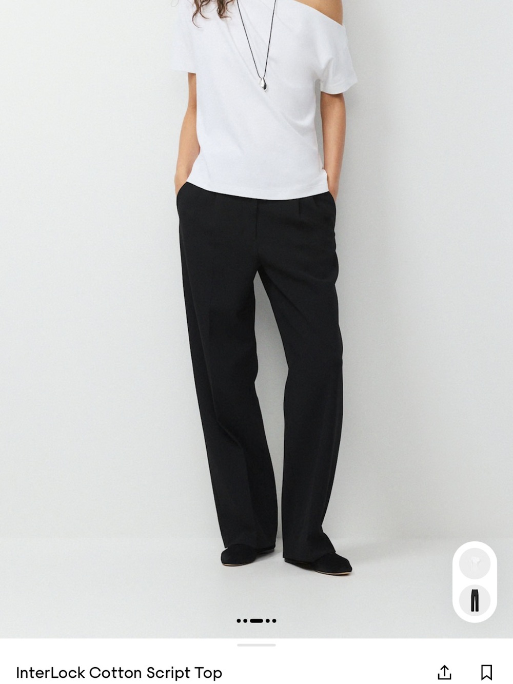 Aritzia Interlock Cotton Script Top